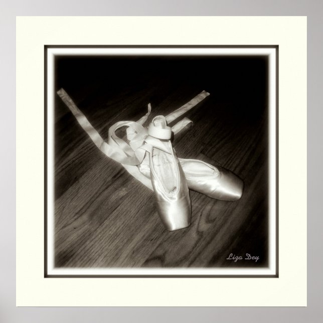 'Toe Shoes' Panel Print (Sepia) (Front)