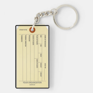 Toe Tag Key Chain