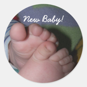 toes, New Baby! Classic Round Sticker