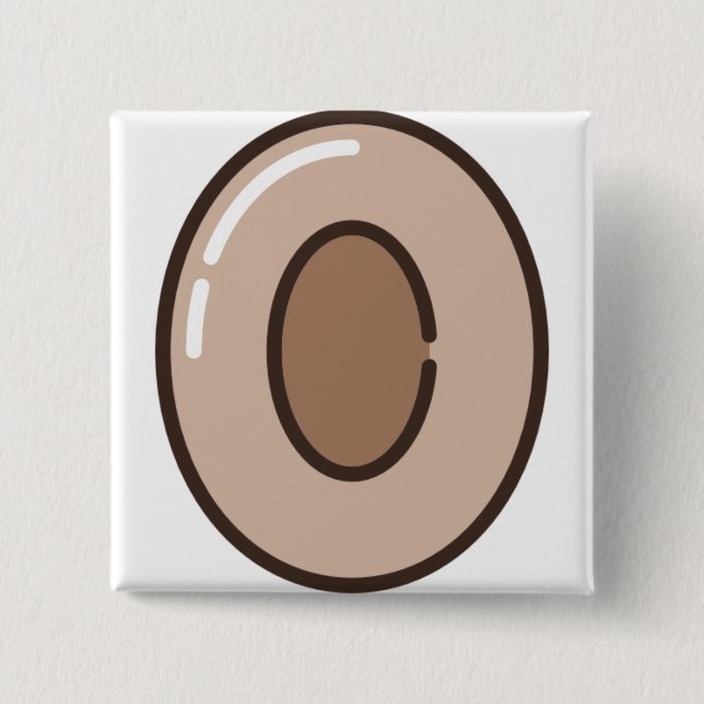 toffee 2 inch square button (Front)