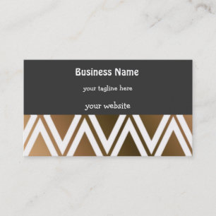 Toffee Brown and White Diamonds Business Card