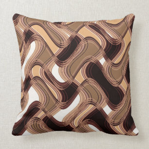 Toffee & Caramel Square Throw Pillow