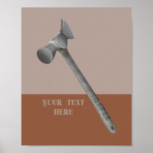 Toffee hammer illustration poster