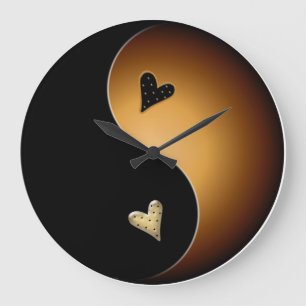 toffee yin yang large clock