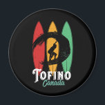 Tofino Canada Beach Vintage Retro Surfing Magnet<br><div class="desc">Vintage retro surfboard design for surfers who love surfing and riding the ocean waves. Cool summer holiday, spring break merchandise for those who enjoy hot sun, tropical weather, sunbathing under the palm tree. Grunge and distressed design to wear while enjoying the beach party and singing around the bonfire. Great souvenir,...</div>