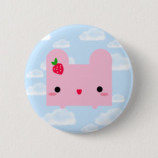 Tofu Bunny 2 Inch Round Button (Front)