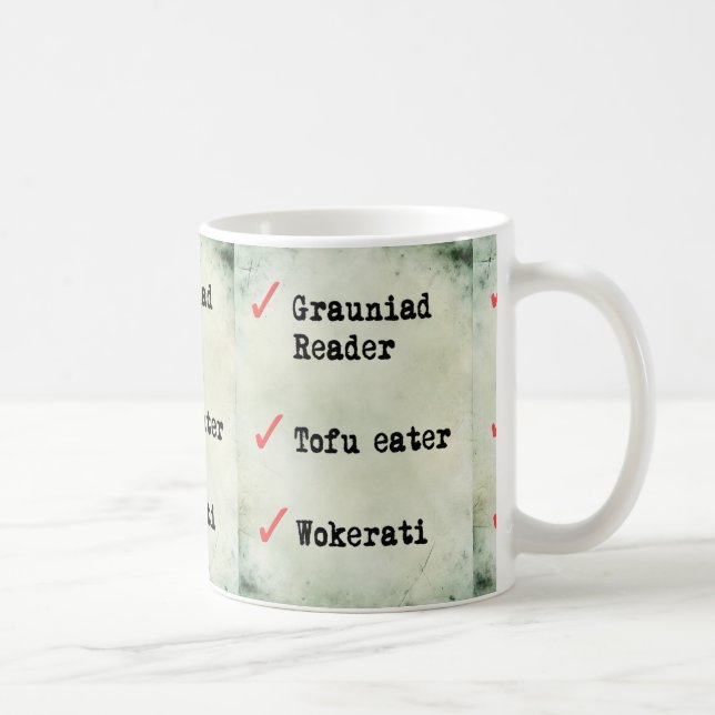 Tofu eating wokerati coffee mug (Right)