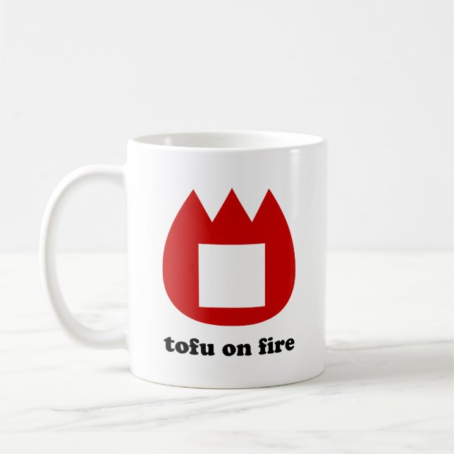 📛 tofu on fire coffee mug (Left)