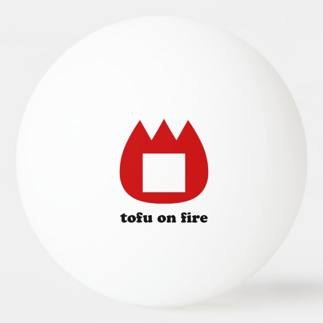📛 tofu on fire ping pong ball (Front)