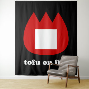 📛 tofu on fire tapestry