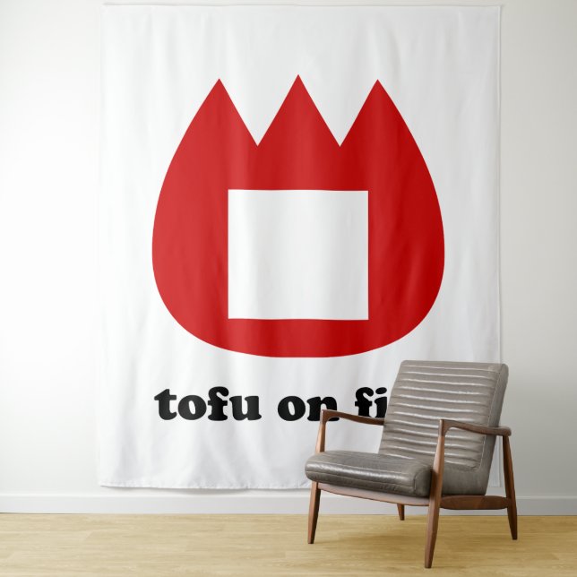 📛 tofu on fire tapestry (In Situ)