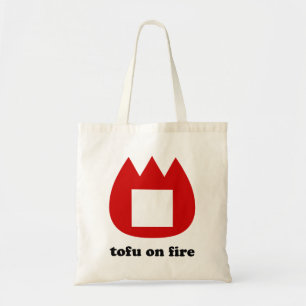 📛 tofu on fire tote bag