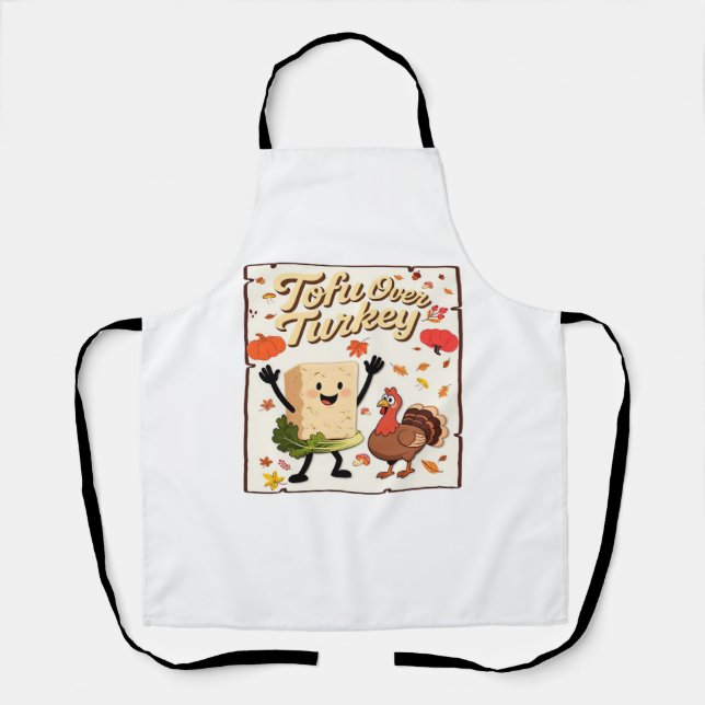 Tofu Over Turkey Classic T-Shirt Apron (Front)