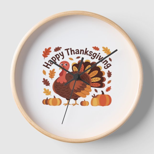 Tofu Over Turkey Classic T-Shirt Clock (Front)