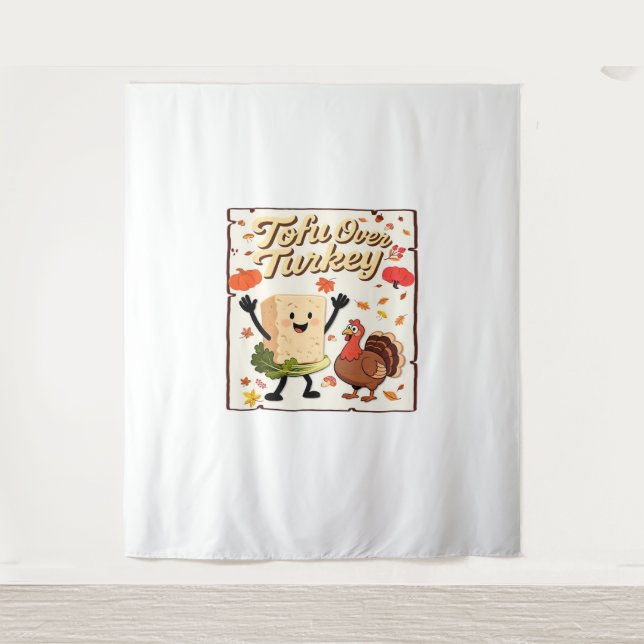 Tofu Over Turkey Classic T-Shirt Tapestry (Front)