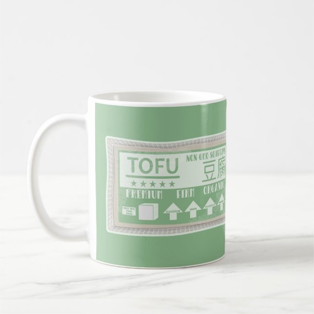 Tofu Pop art food packaging Coffee Mug (Left)