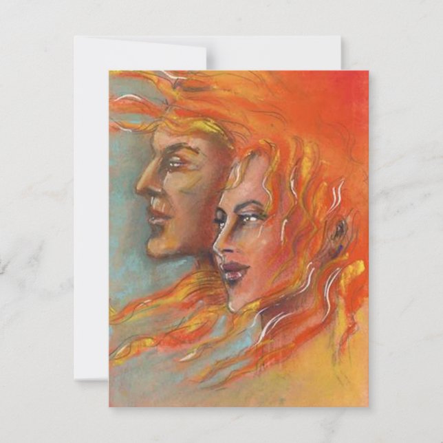 TOGA PARTY INVITATION INVITE w/ GREEK GOD GODDESS (Front)