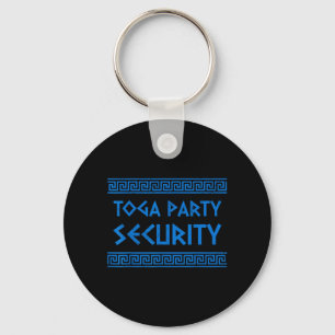 Toga Party Security Funny Ancient Greek Party Keychain