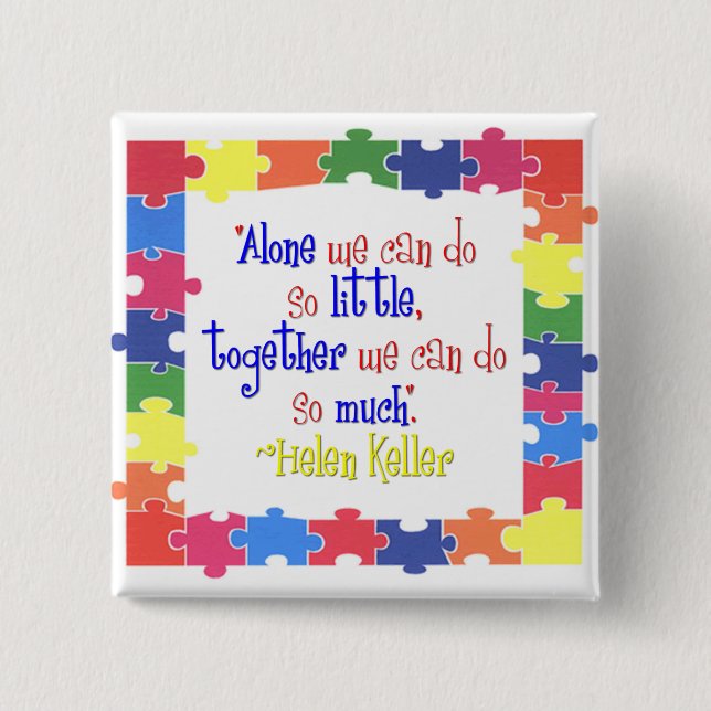 Together 2 Inch Square Button (Front)