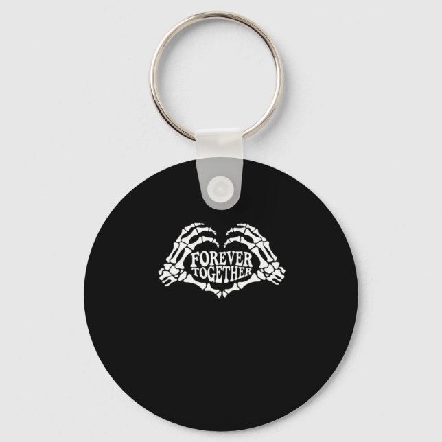 Together A Heart Made Of Skeleton Hands Classic Keychain (Front)