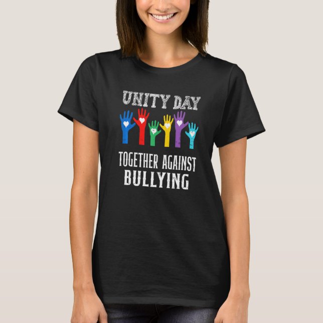 Together Against Bullying Orange Anti Bully Unity  T-Shirt (Front)