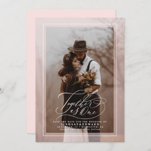 Together as One Elegant Save The Date Photo