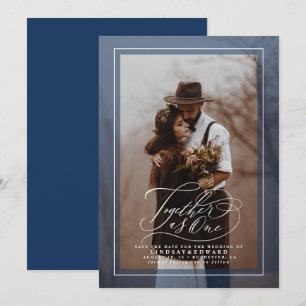 Together as One Elegant Save The Date Photo