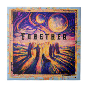 Together by the fire Mystical Tile