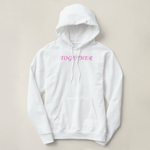Together Cute Matching Couple Split Heart Women Hoodie