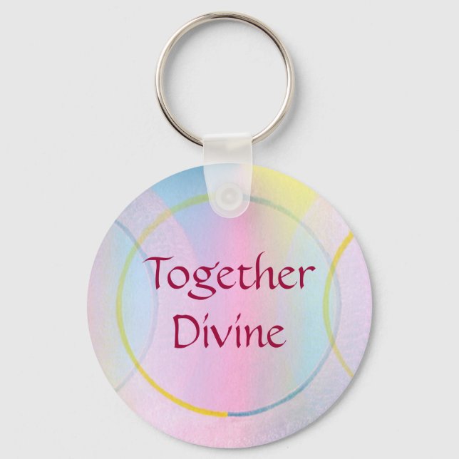 Together Divine Positive Affirmation Keychain (Front)