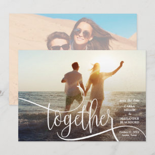 TOGETHER Elegant Photo Wedding Save The Date