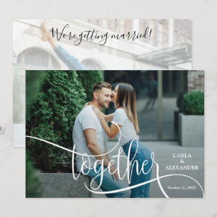 TOGETHER Elegant Photo Wedding Save The Date
