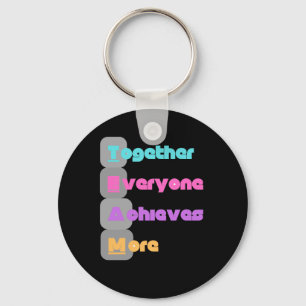 Together Everyone Achieve More I Blu-gree Pink  Ke Keychain