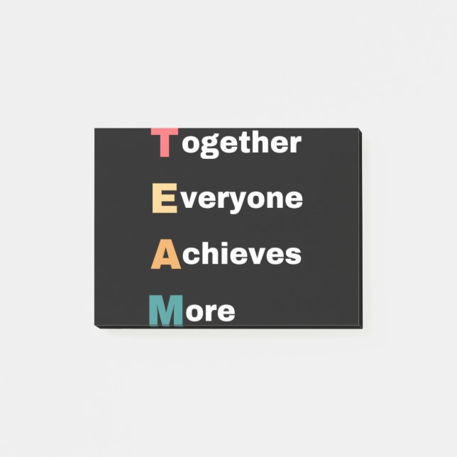 Together Everyone Achieves More Post-it Notes (Front)