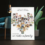 Together Family Heart Shaped 36 Photo Collage Canvas Print<br><div class="desc">Create your own personalized canvas with 36 of your favourite photos and your family name(s). The photo template is set up to create a photo collage in the shape of a love heart, displaying your pictures in a mix of portrait, landscape and square instragram formats. The design has a white...</div>