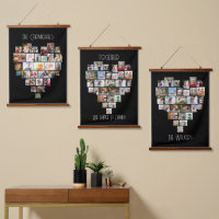 Together Family Name Heart Shape 87 Photo Collage