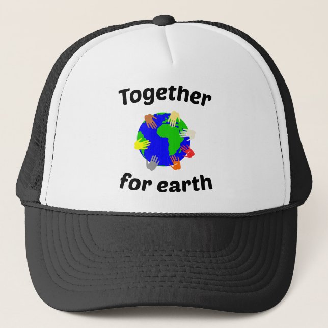 together for earth trucker hat (Front)