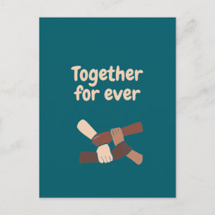 Together for ever - life quotes postcard