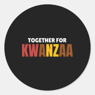 Together For Kwanzaa Kinara-Seven Principles Of Kw Classic Round Sticker