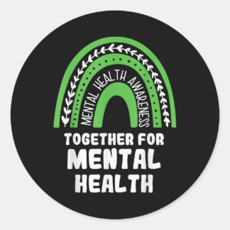Together For Mental Health As Mental Heath Awarene Classic Round Sticker