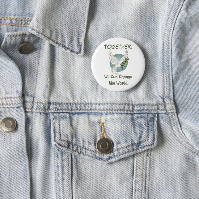 Together for Peace 2 Inch Round Button (In Situ)