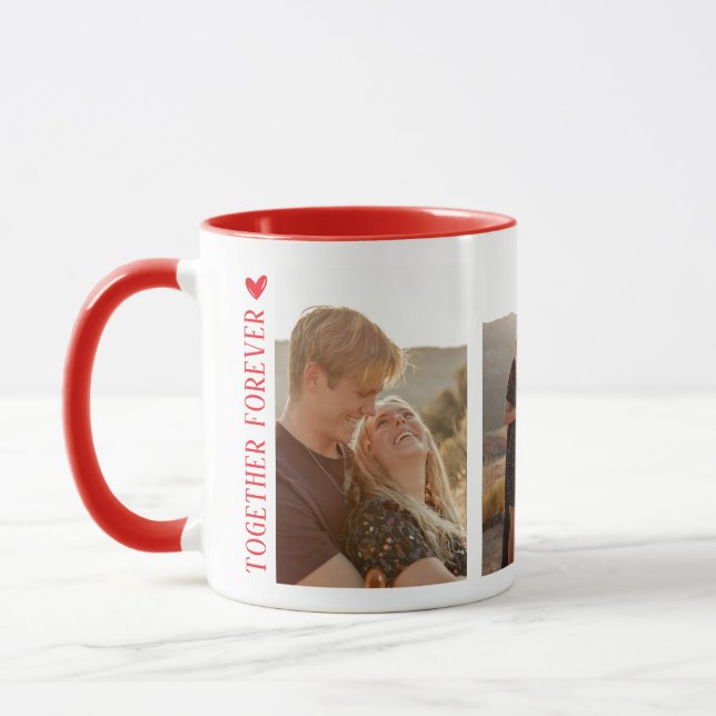 TOGETHER FOREVER | 3 PHOTOS VALENTINE'S DAY MUG (Left)