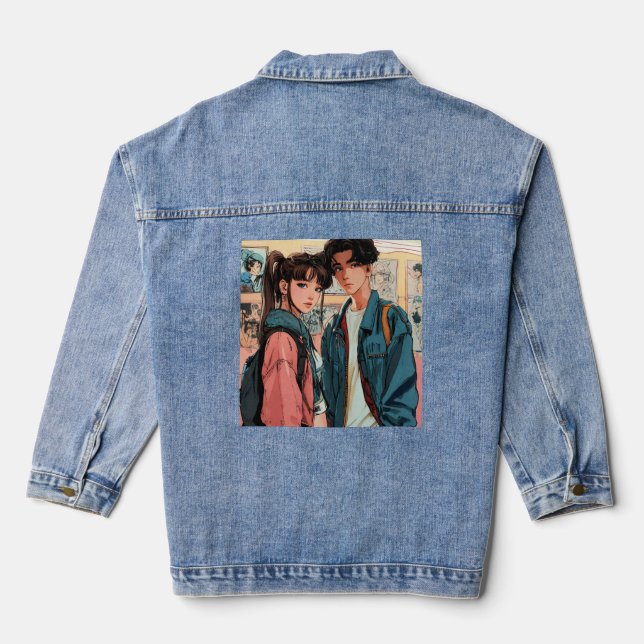Together Forever: A Double Love Story Denim Jacket (Back)