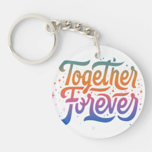 Together Forever Circle Keychain