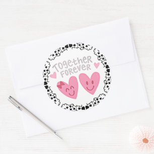 Together Forever Classic Round Sticker