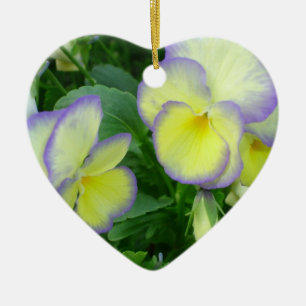 Together Forever Lemon Yellow Pansy Ornament