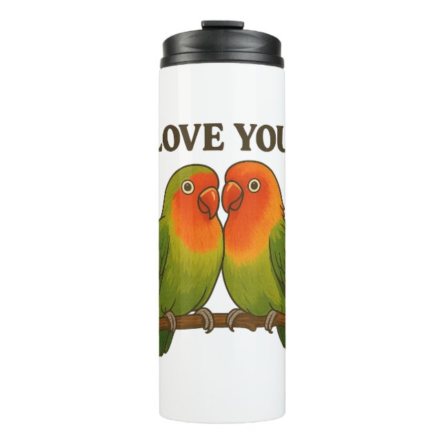 Together Forever Lovebirds Thermal Tumbler (Front)