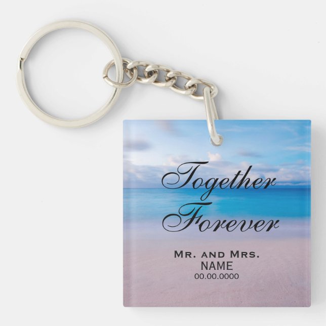 Together Forever Square Keychain (Front)