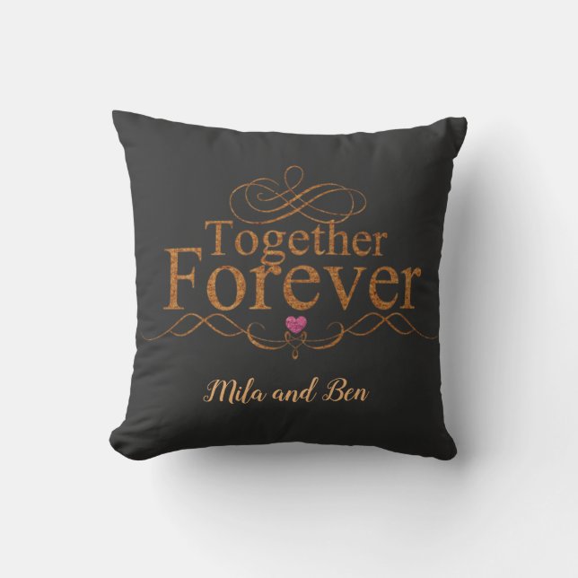 Together forever  throw pillow (Front)
