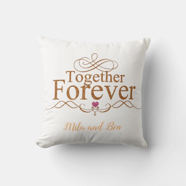 Together forever   throw pillow (Front)